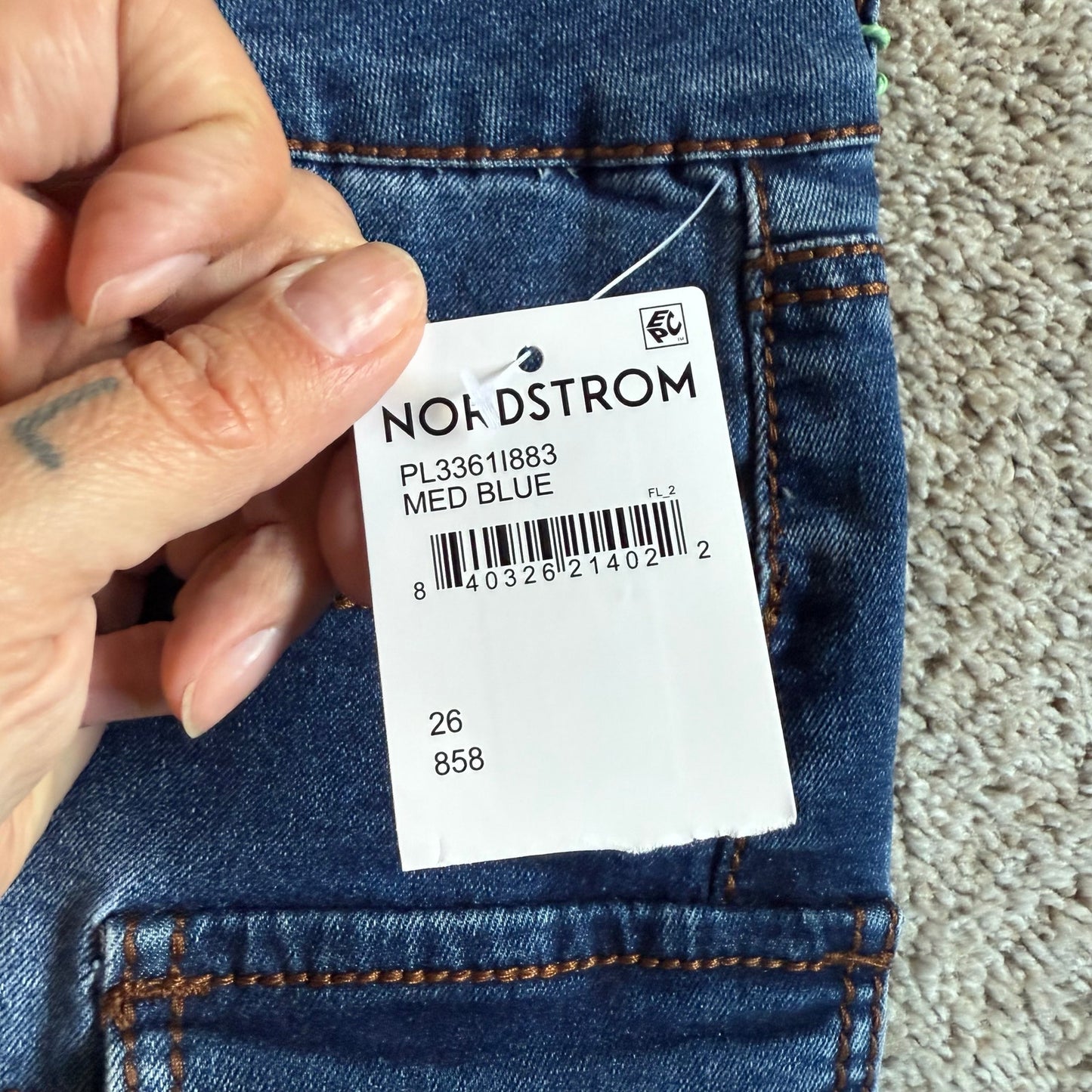 PTCL Stitched Denim Cutoff Shorts - Size 26