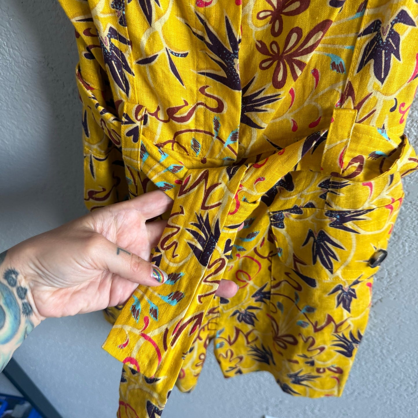 ALC Gilmore yellow linen romper - Size 00