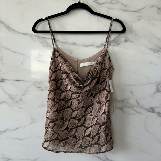 ASTR Snake Print Cowl Neck Top - Size XL
