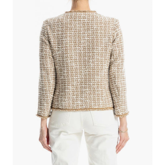 Max Studio Tweed Jacket -  Size XL - Camel/Ivory - MSRP $138