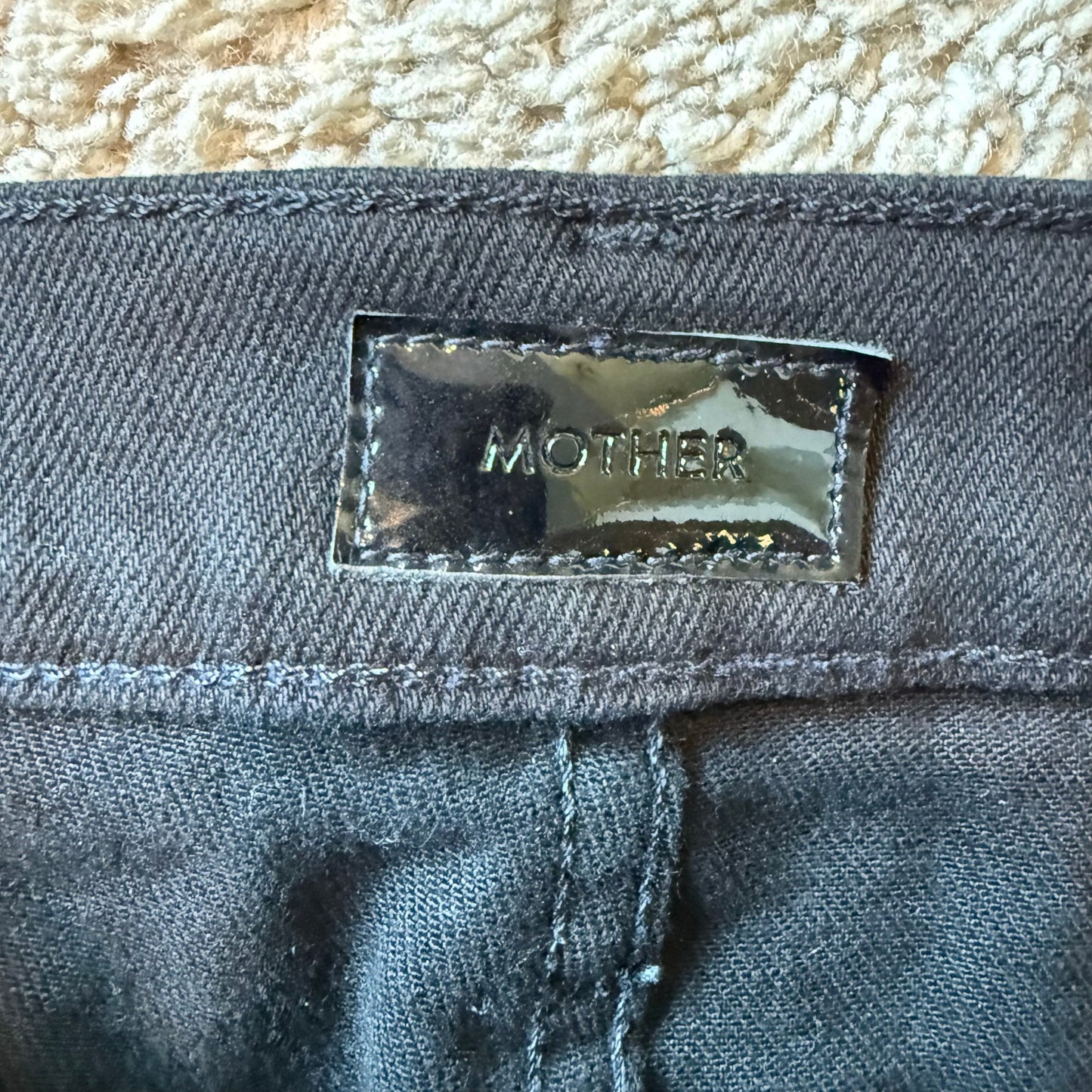 MOTHER The Flagpole Maxi Black Denim Skirt - Medium