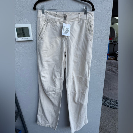 Topshop - Women's Cream Carpenter Pants - Size 6