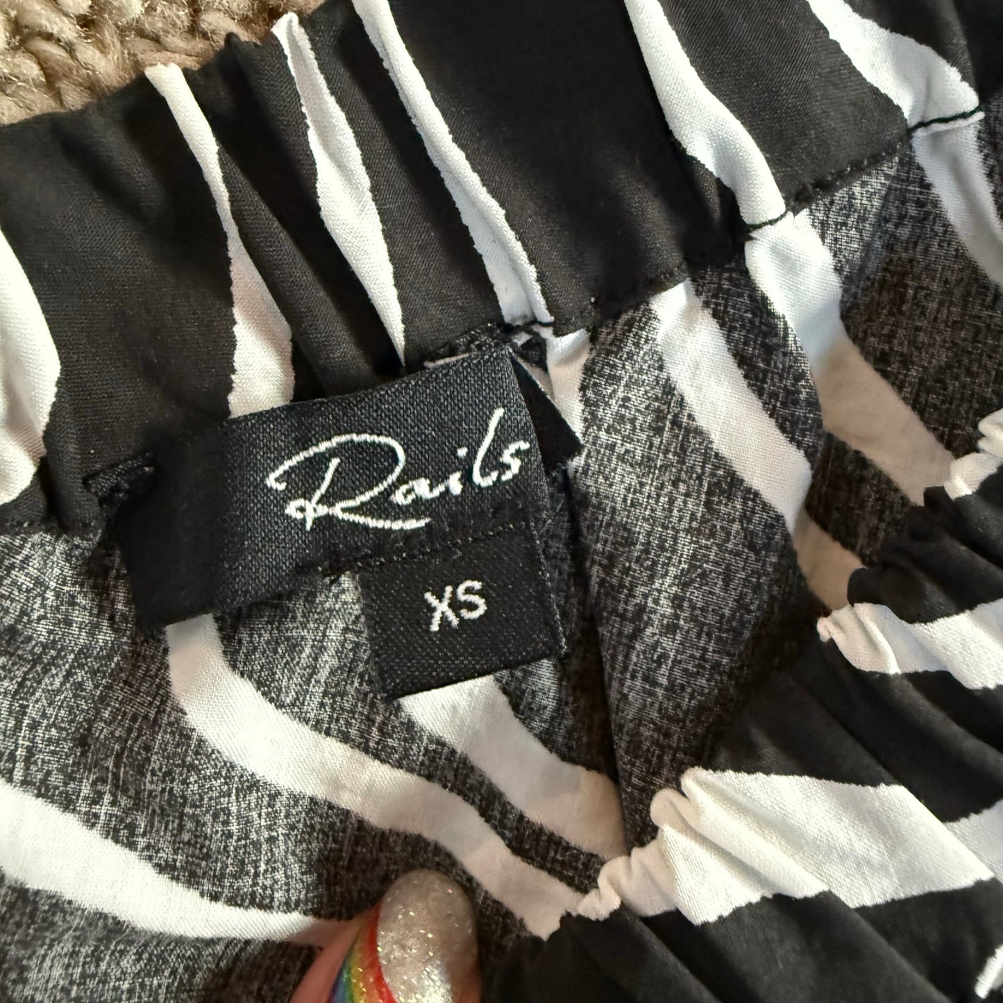 Rails one shoulder crop top - XS