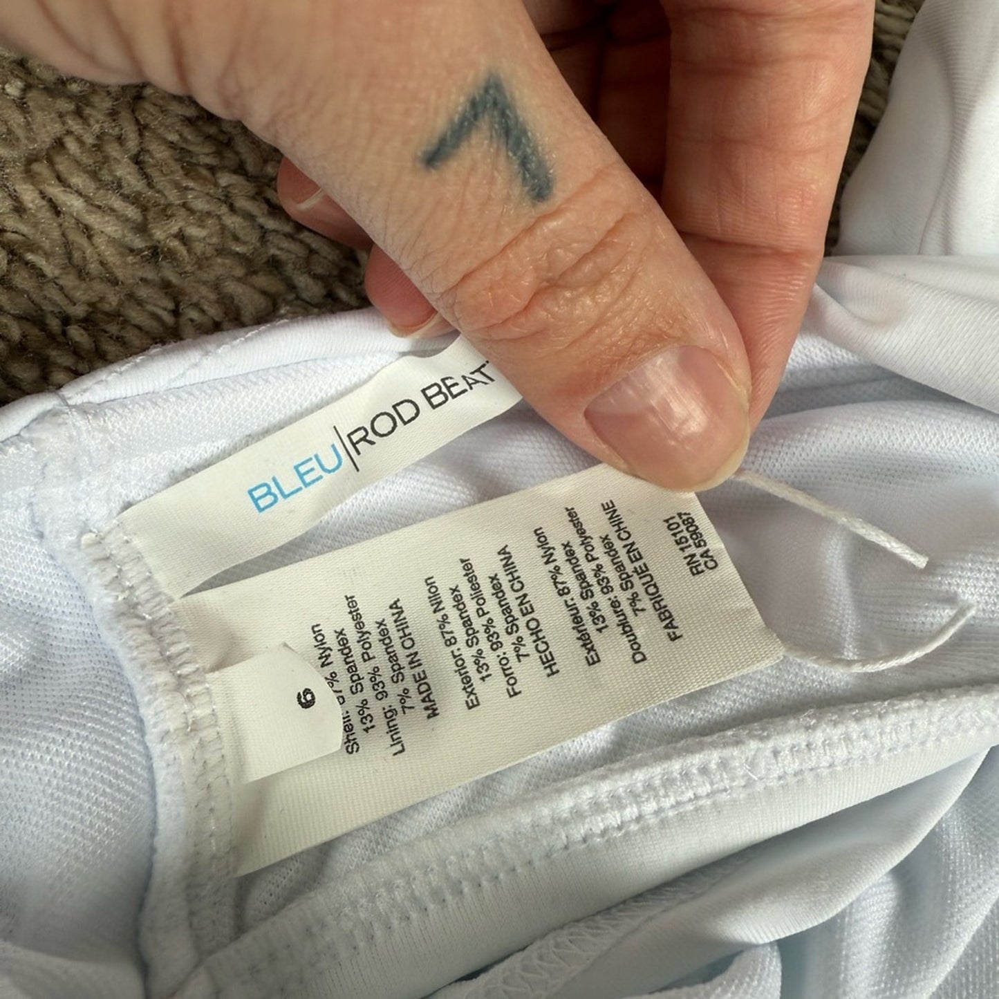 Women's White Swim Bottom Bleu by Rod Beattie - Size 6
