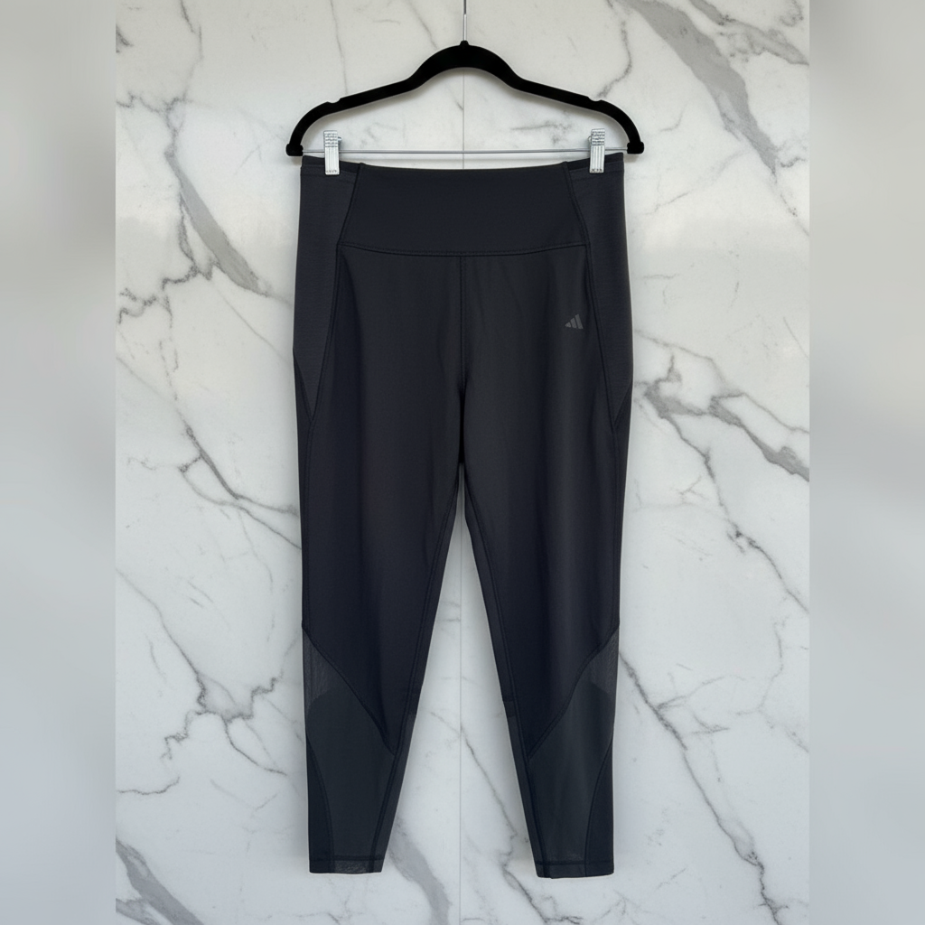 Adidas High-Rise Tight Fit Black Training and Workout Leggings - Size XL