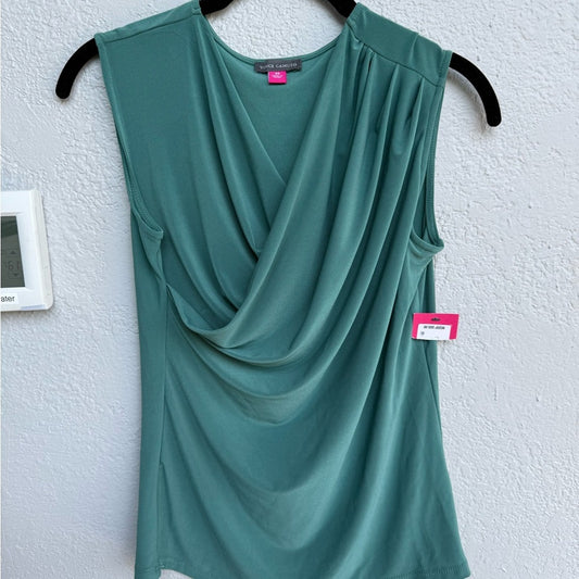 Vince Camuto Green Draped Sleeveless Blouse - Size XS