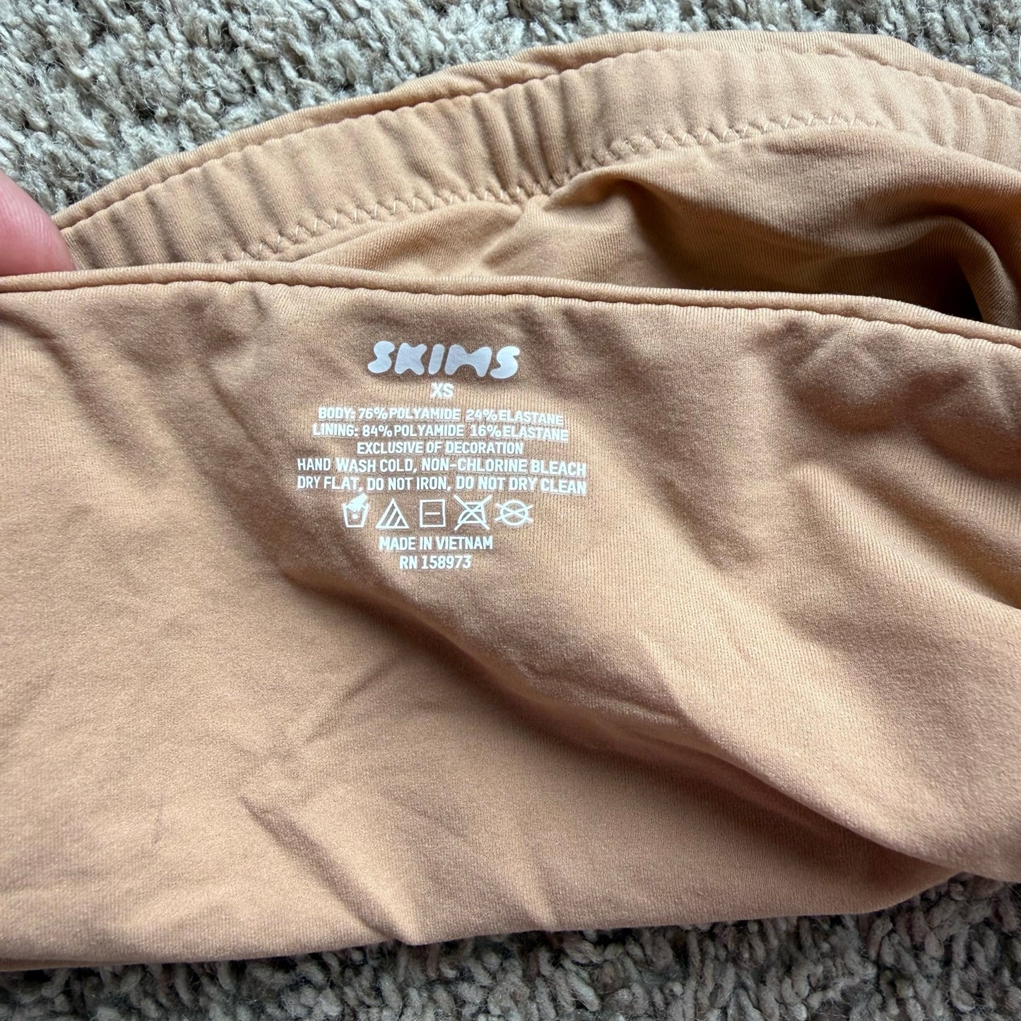 SKIMS Beige Bandeau Bra - Size XS