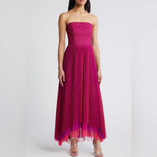 Vibrant Pink Strapless Dress - XXL