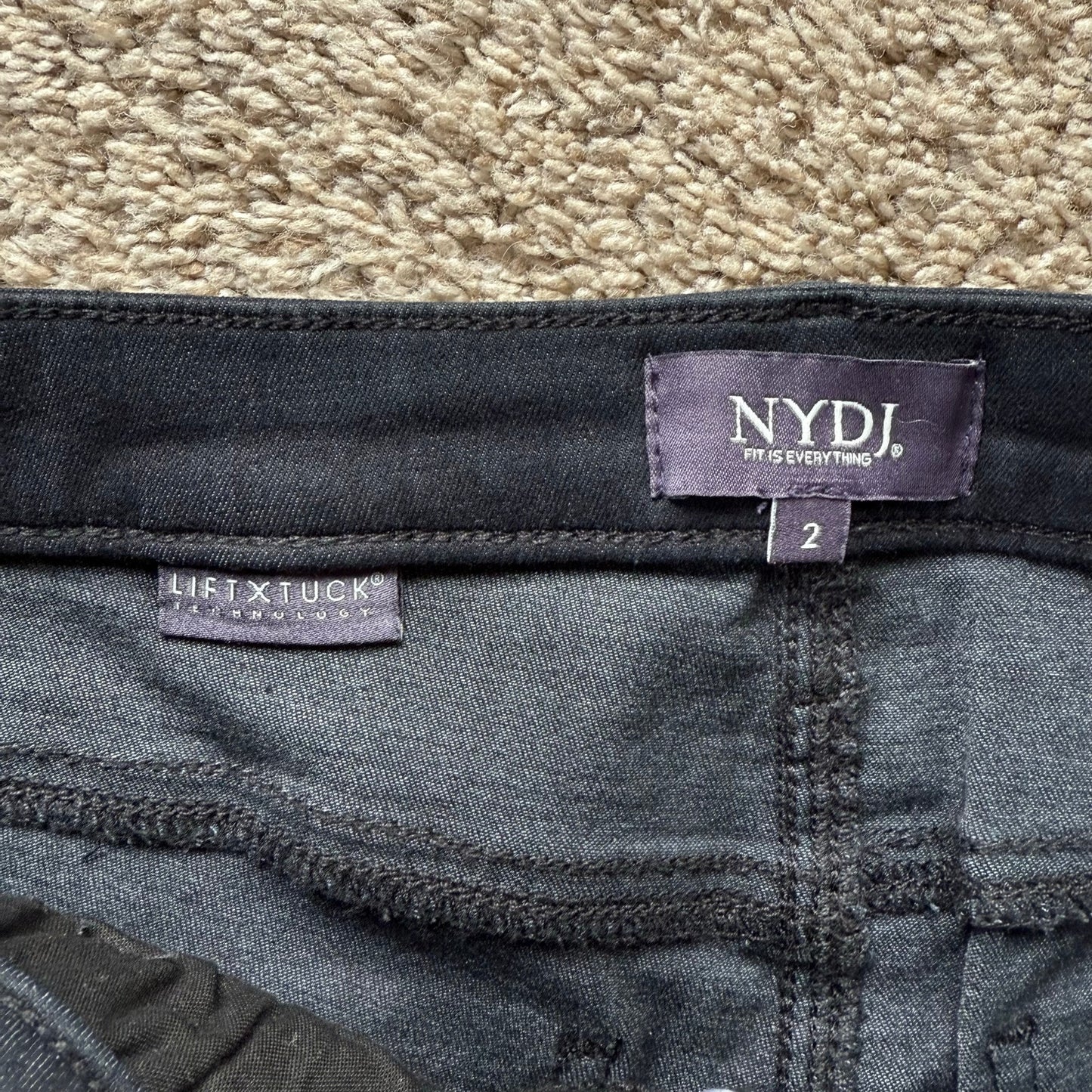 NYJD Black Slim Straight Leg - Size 2