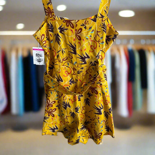 ALC Gilmore Yellow Floral Linen Romper - Size 00