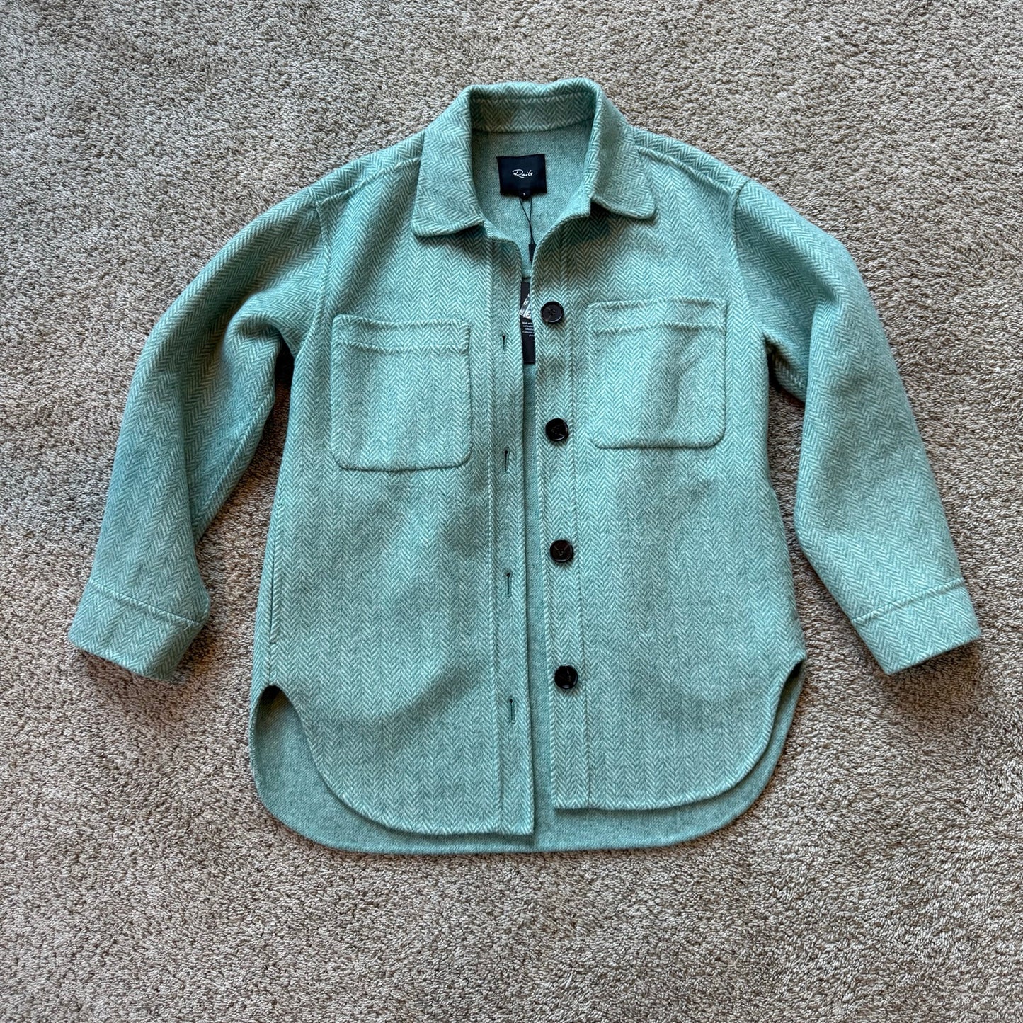 Rails Herringbone Shacket - Size Small