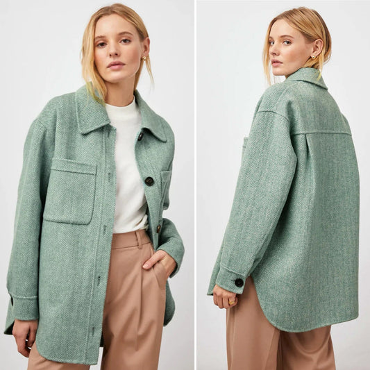 Rails Herringbone Shacket - Size Small