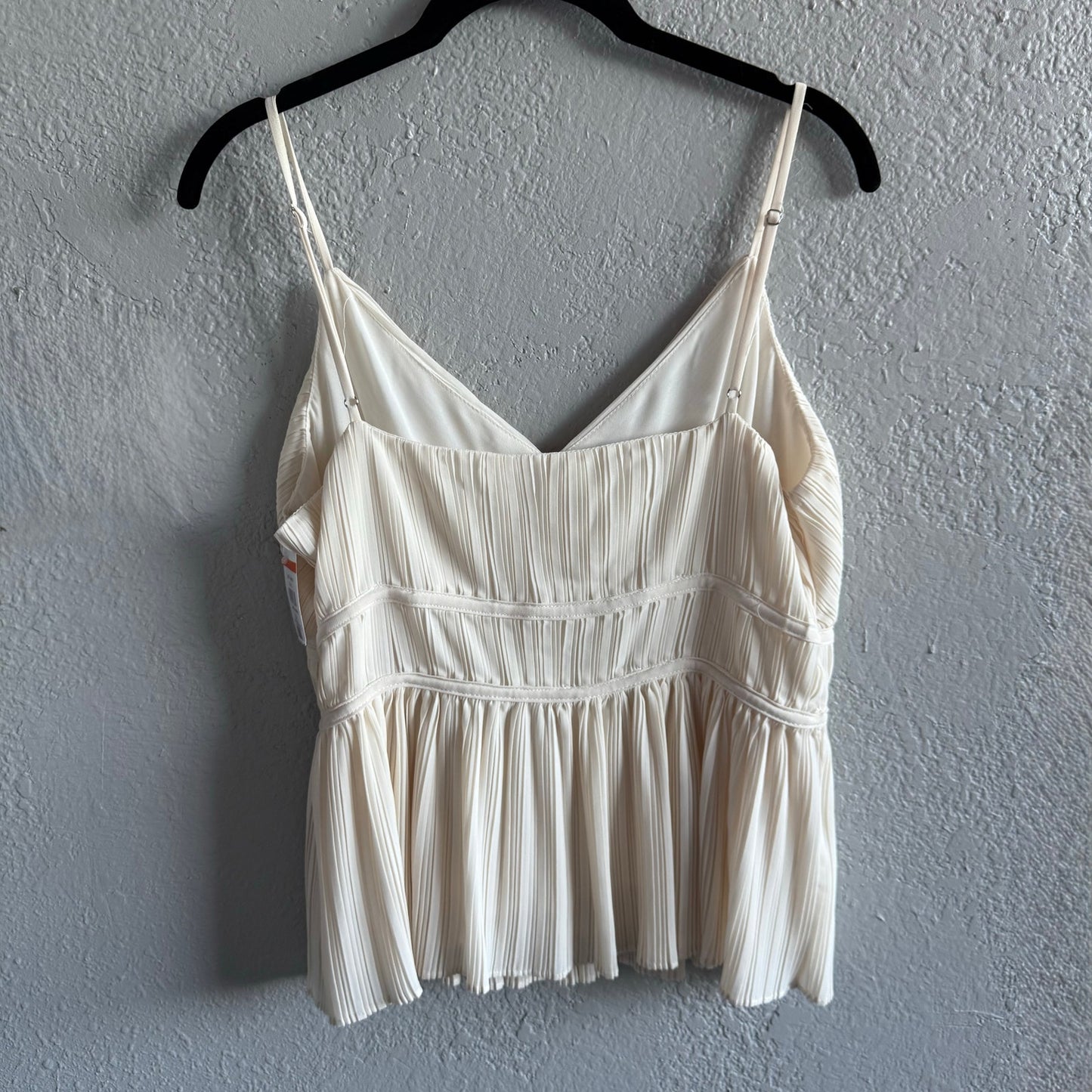 All In Favor Cream Pleated Camisole - XL