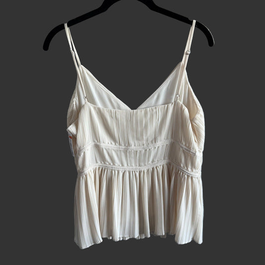 All In Favor Cream Pleated Camisole - XL