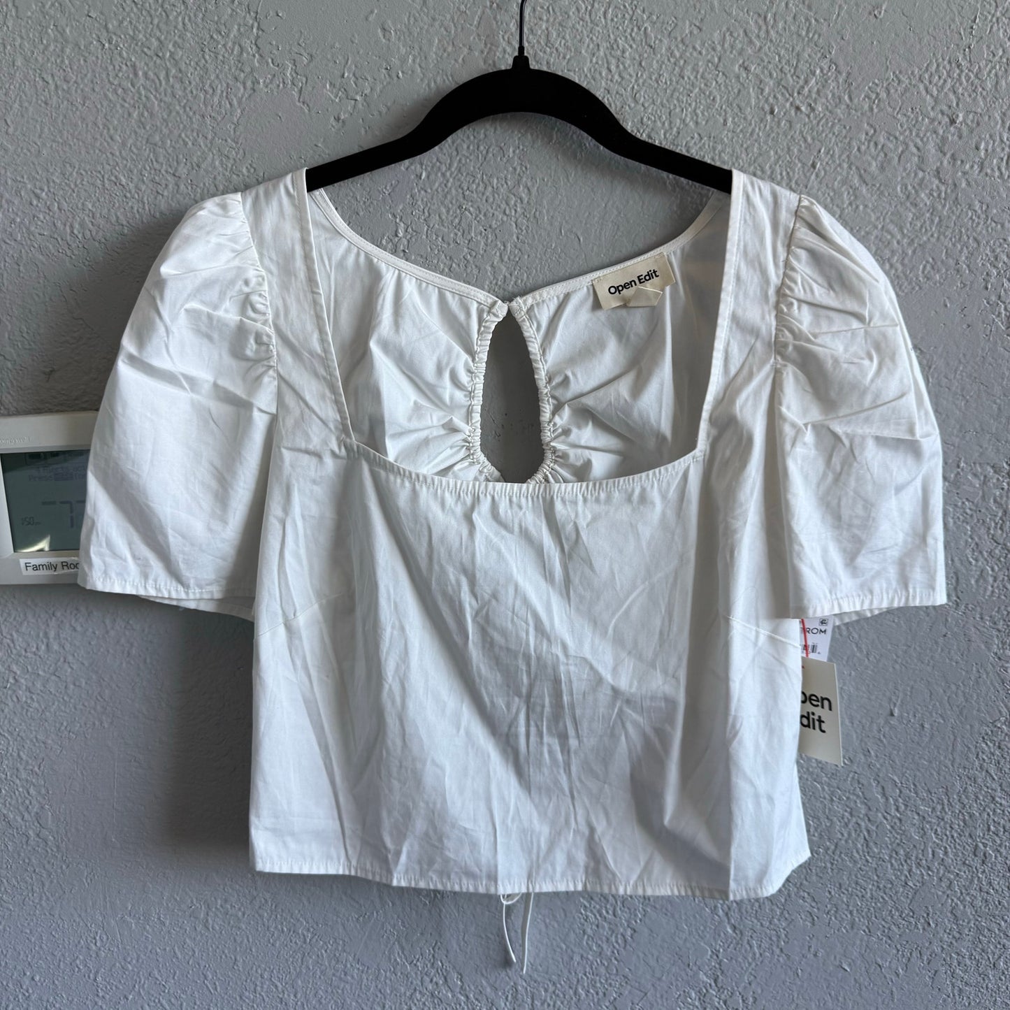 Open Edit White Tie Back Top - Medium